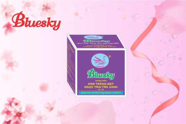 Kem trắng mặt ngọc trai trà xanh (Bluesky)